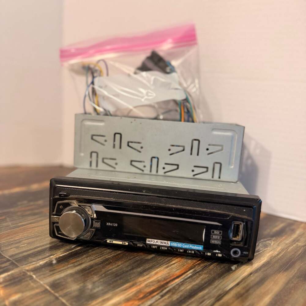 Dual XR4120 Digital Media Receiver Dash Single-DIN Car Stereo untested for parts
